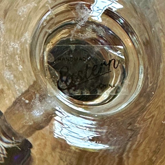 3 Eastern Handmade Cobalt Blue Ribbed Champagne Wine Glasses Stemware 9.5 Inch - Picture 6 of 8